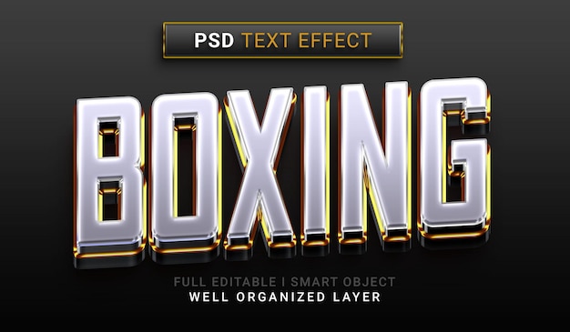 Boxing psd text effect