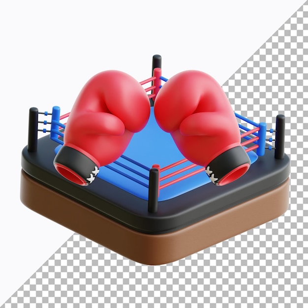 PSD boxing sports 3d illustration