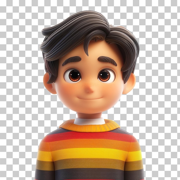 Boy avatar isolated on transparent