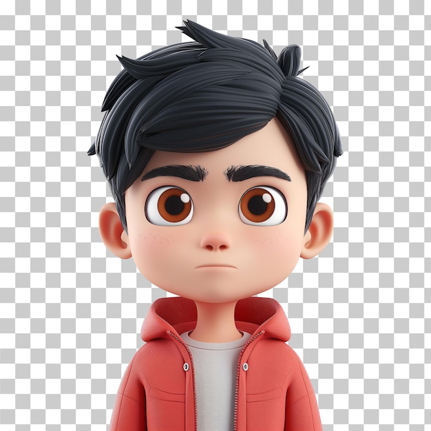 Boy avatar isolated on transparent