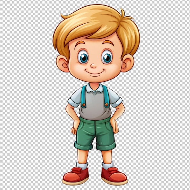 boy cartoon on transparent background