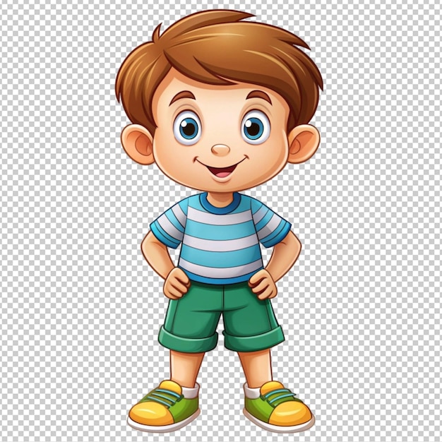 boy cartoon on transparent background