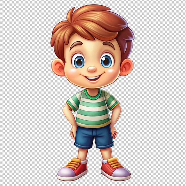 boy cartoon on transparent background