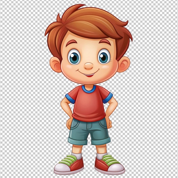 boy cartoon on transparent background