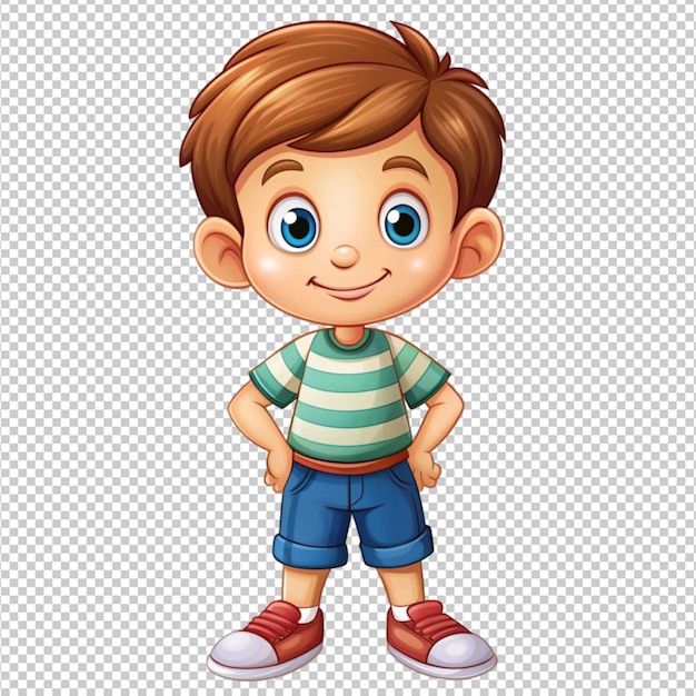 boy cartoon on transparent background