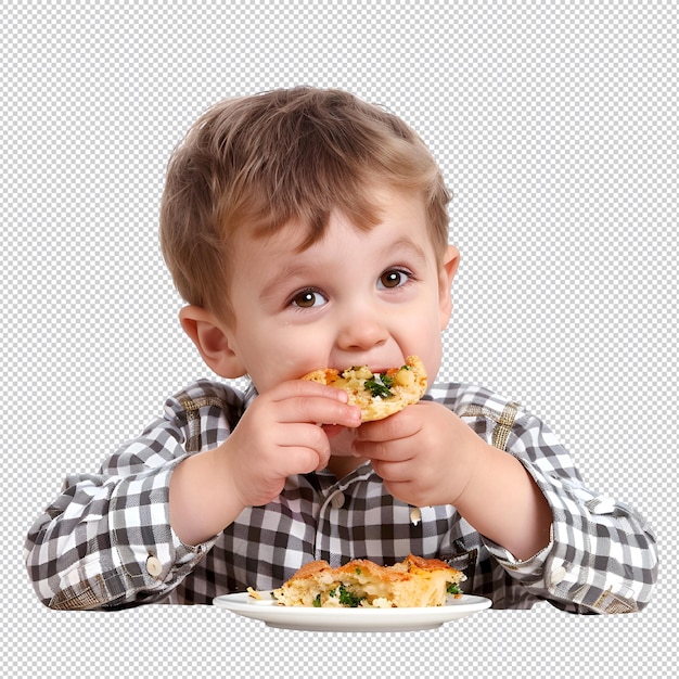 boy eating a humberger