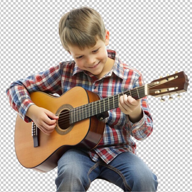 PSD boy playing guitar