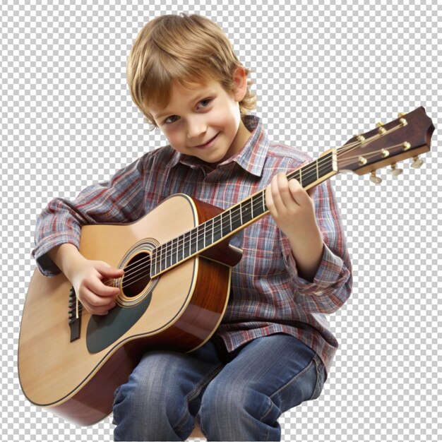 PSD boy playing guitar