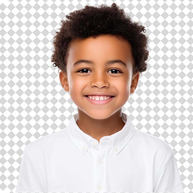 a boy with a white shirt that says  the word  on it