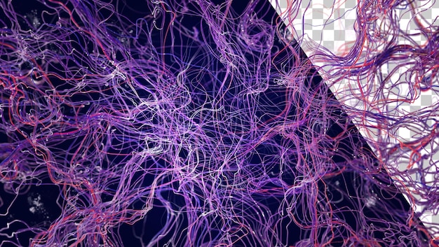 PSD brain connections synapse neurons and veins 3d rendering neural connections brain diseases