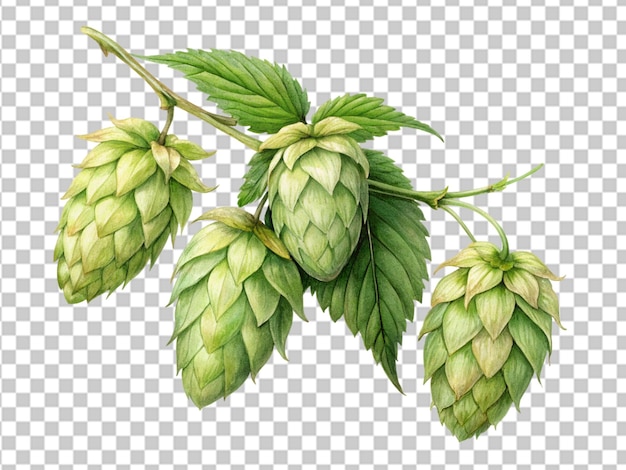 PSD branch with ripe hop cones