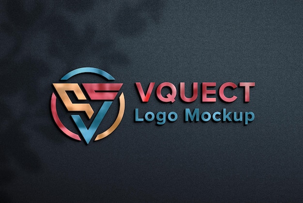 Brand emblem 3d logo mockup