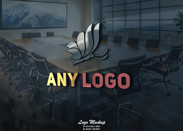 PSD brand logo mockup