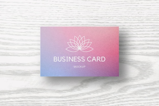 Branding Business Card Mockup on Texture Background Template PSD