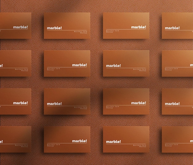 Branding business card mockup with overly shadow