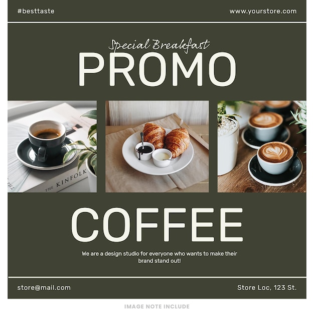 Branding Coffee Instagram Post template psd