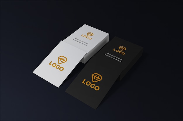 Branding identity business card dark design mockup