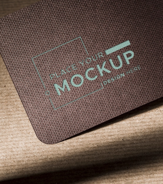 Branding identity dark business card mock-up