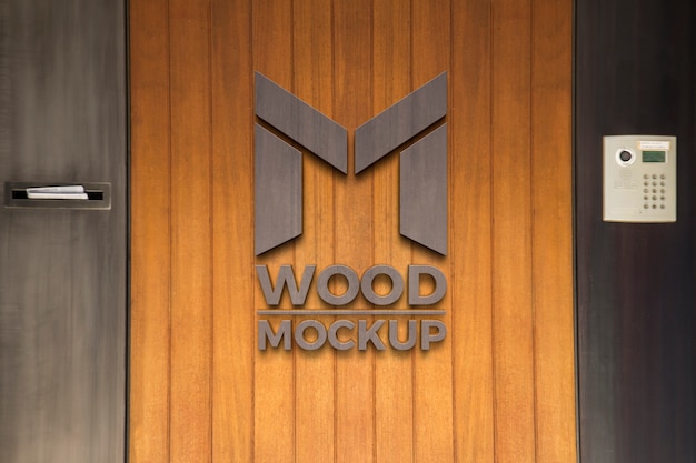 Branding logo mockup on building