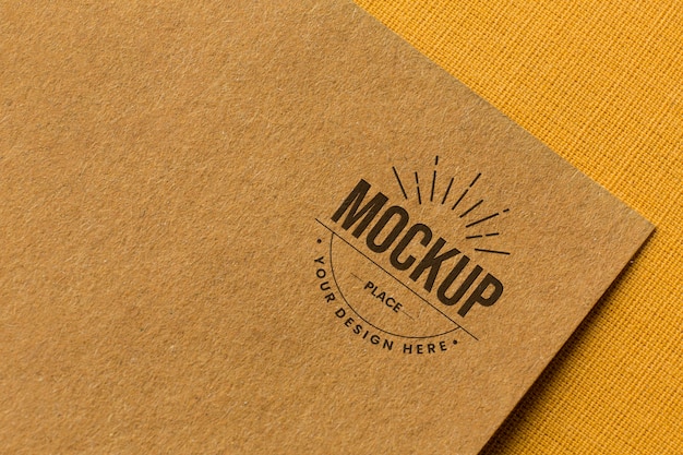 Branding mock-up on card arrangement