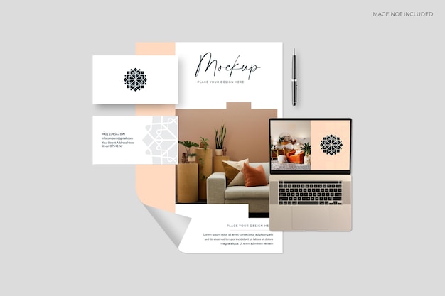 Branding Mockup with Stationary Set