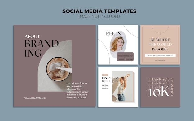 Branding Strategy Instagram Social Media Post Templates