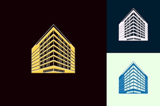 PSD braslia building with geometric icon structure with angular creative brazil culture icon designs