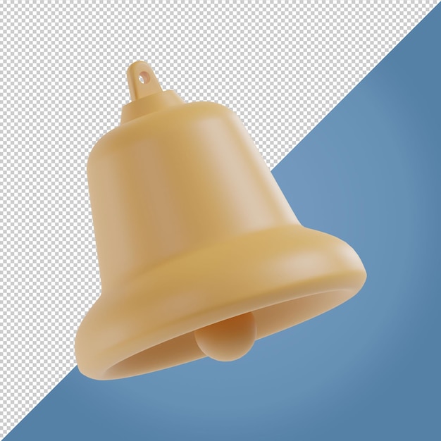 brass bell 3d render illustration