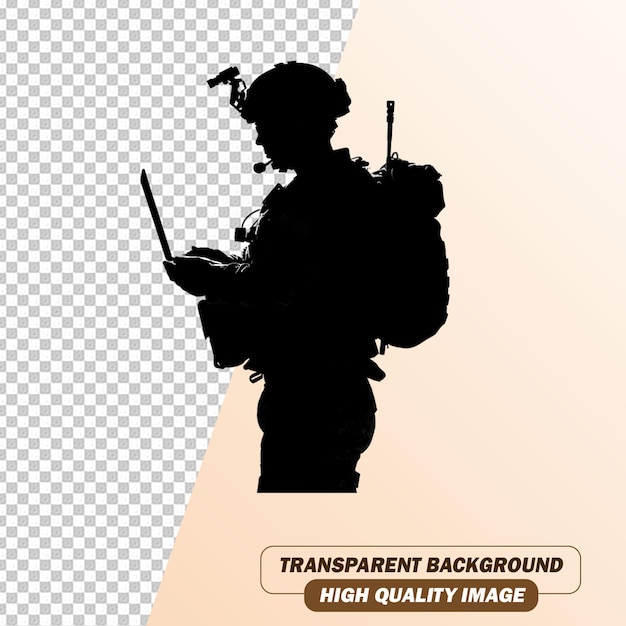 PSD brave man sillhouette art on transparent background psd file