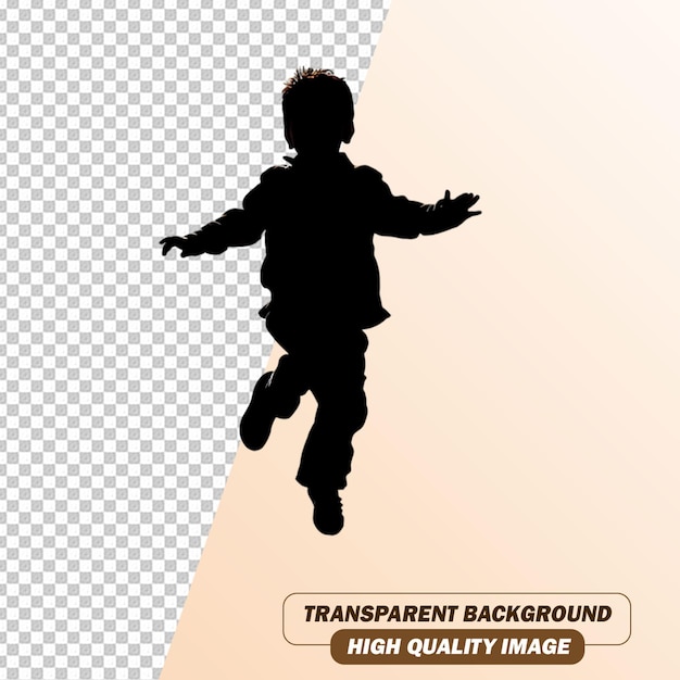 PSD brave man sillhouette art on transparent background psd file