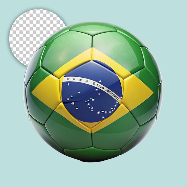 Brazil flag on distressed grunge brush on transparent background