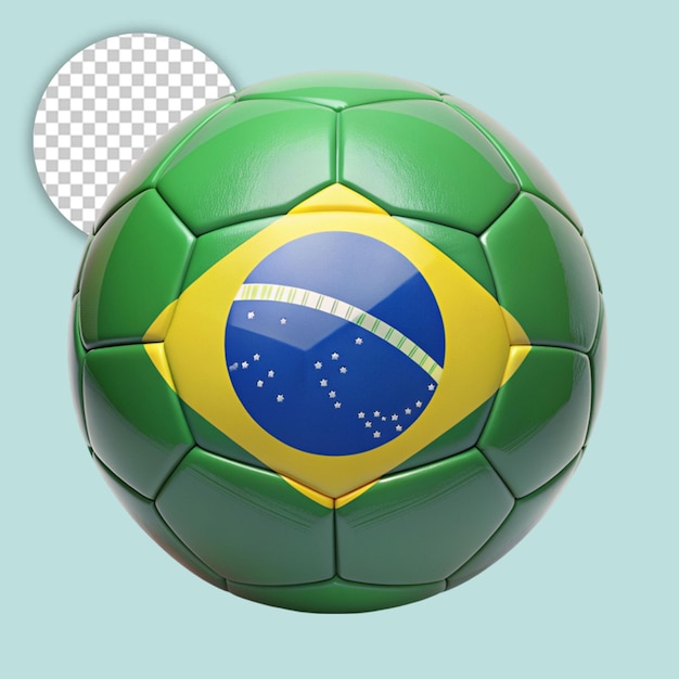 Brazil flag on distressed grunge brush on transparent background