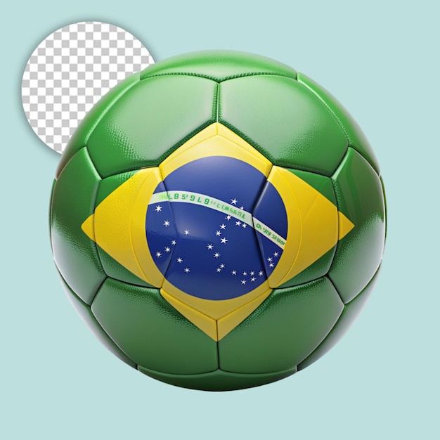 Brazil flag on distressed grunge brush on transparent background