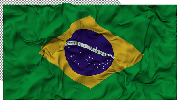 Brazil Flag Waving Cloth Bump Texture Background 3D Rendering