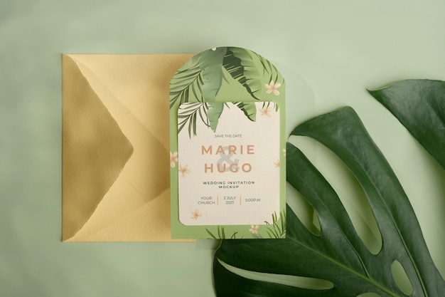 Brazilian aesthetic  wedding invitation