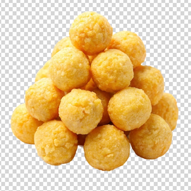 Brazilian cheese balls on transparent background