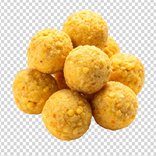 Brazilian cheese balls on transparent background