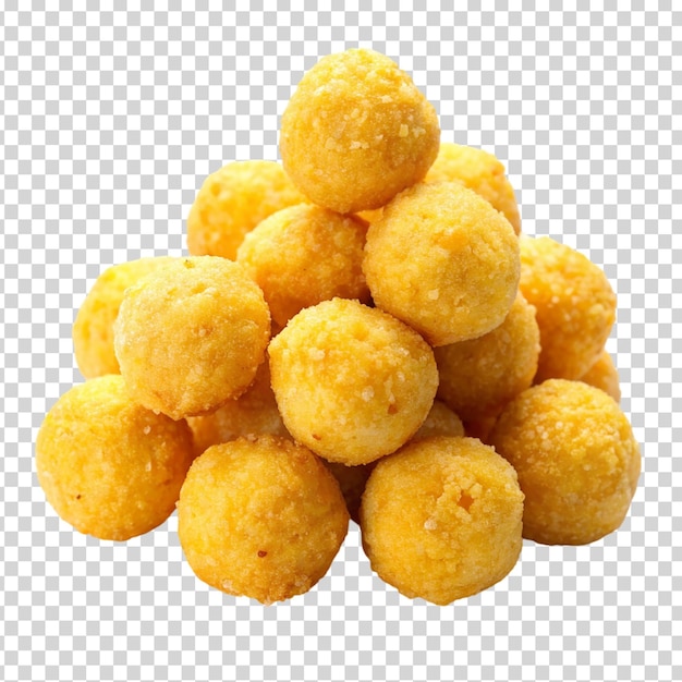 Brazilian cheese balls on transparent background