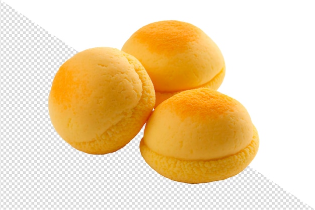 brazilian cheese bun (pao de queijo), isolated from background. psd file