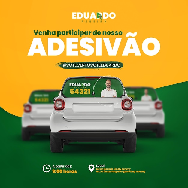 Brazilian elections social media instagram post template