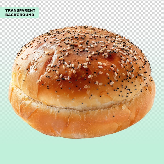 Bread bun isolated on transparent background