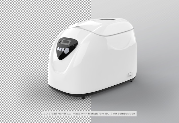 bread maker in 3d rendering isolated