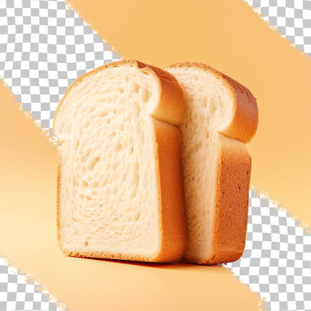 Bread slice on transparent background