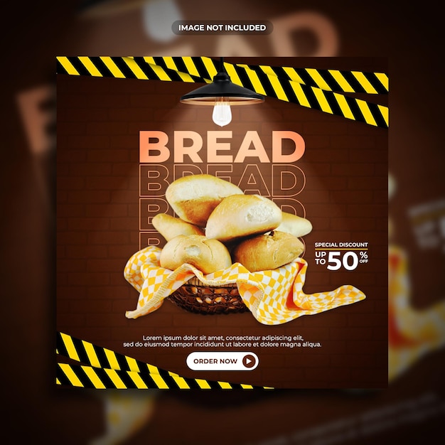 Bread social media post template