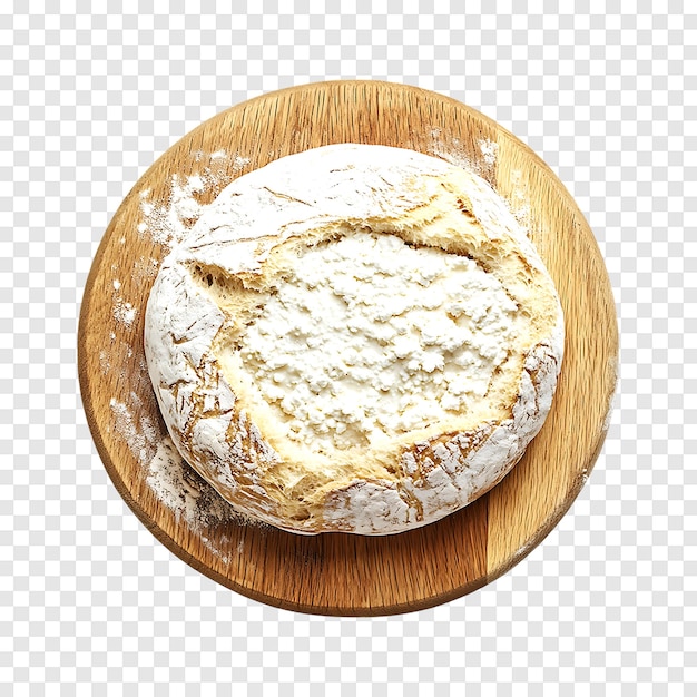 PSD bread with cottage cheese isolated on a transparent background