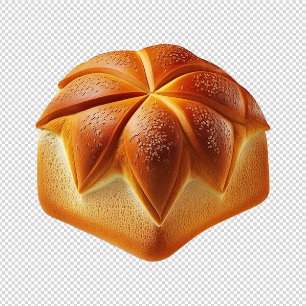 A bread with a flower pattern on it