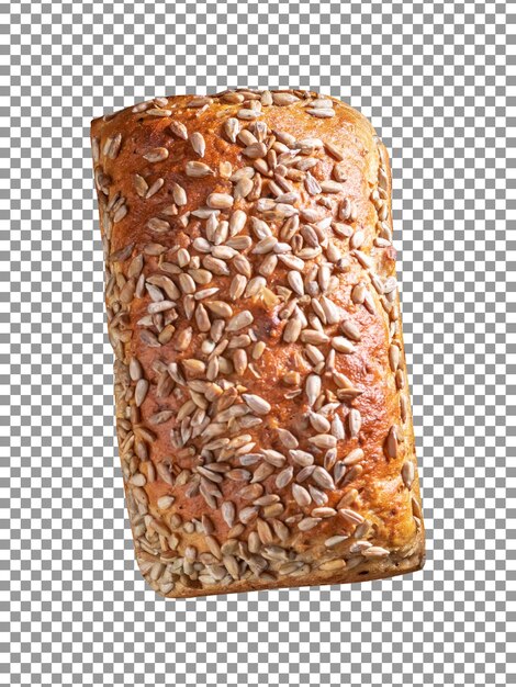 PSD bread with a slice of sesame seed on transparent background