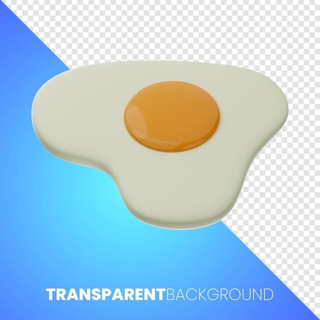 breakfast egg food and drink icon 3d rendering on isolated background