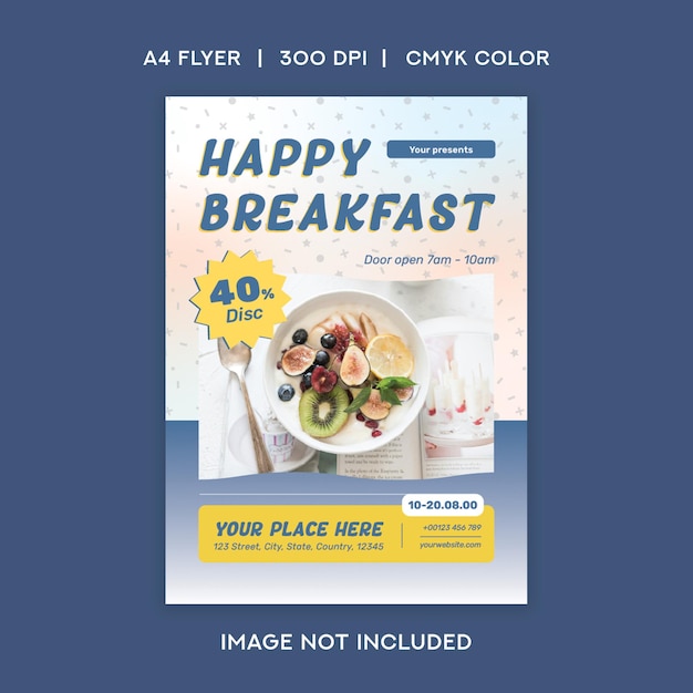 PSD breakfast flyer