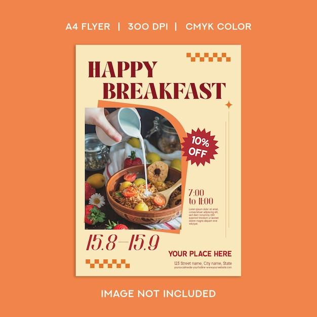 PSD breakfast flyer